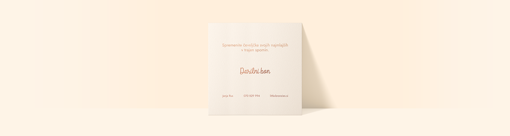 little bronzies čeveljčki darilni bon